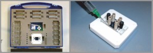 PDMS-CP Casting Set (Left) with Casting Station (Right) and Accessories
