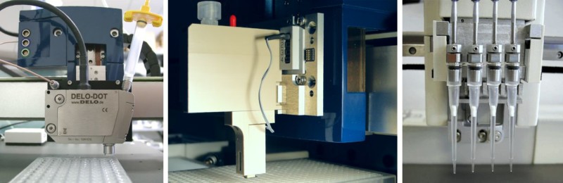 Microarray Printer with non-contact piezo tips for multiparameter analysis