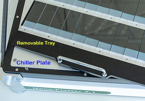 Microarray Printer with non-contact piezo tips for multiparameter analysis